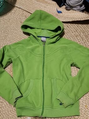 Nike Kids Lime Green Full-Zip Hoodie